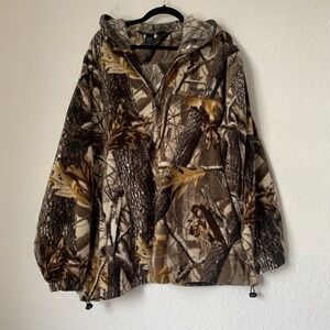 Winchester Fleece Hoodie Jacket Men XL Camo Full Zip RealTree Rugged Outdoor